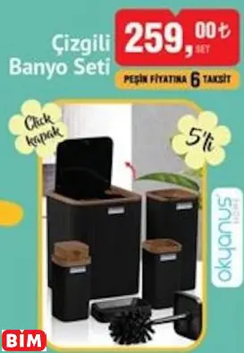 OKYANUS HOME ÇİZGİLİ BANYO SETİ